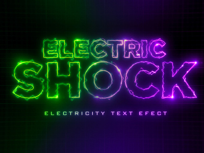 Electric Text Effect abstract creative design effect illustration logo mockup motion graphics text texture design modern photoshop professional sketch