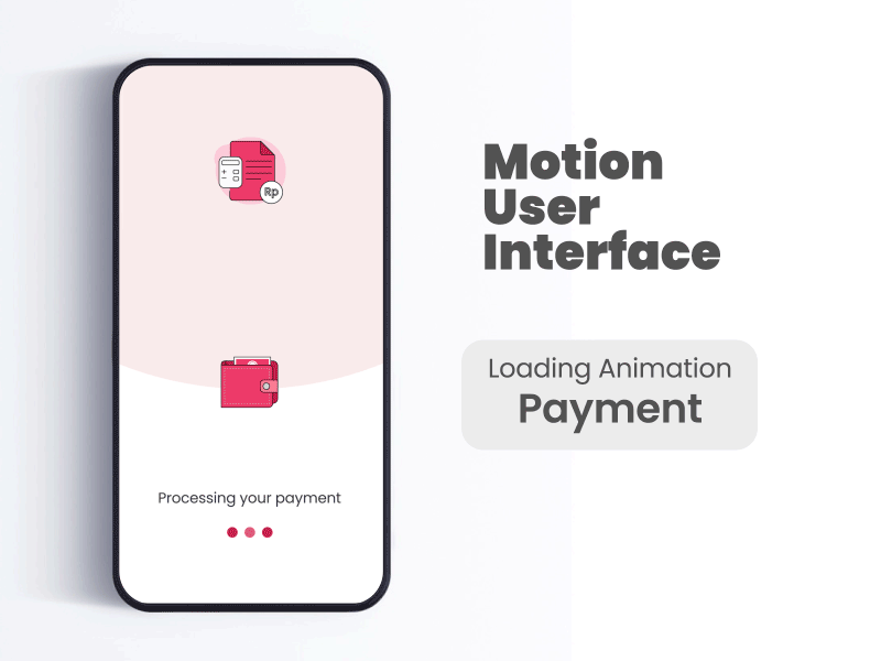 Loading animation payment successful illustration motion design payment ui ux