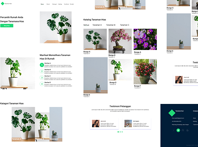 Leading page website decorative plants design minimal ui ux web