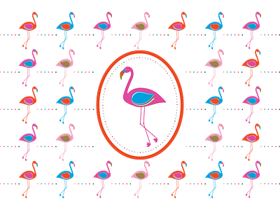 Conga Line of Flamingos