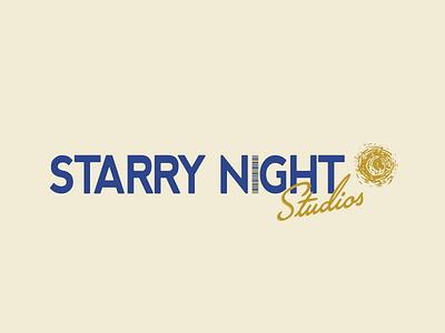 Starry Night Studios logo illustration logo starry night van gogh vector