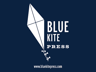Blue Kite Press branding kite logo