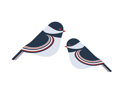 Chickadees birds chickadee illustration logo massachusetts
