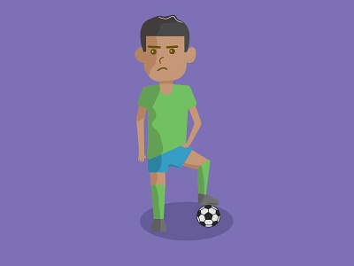 footballer design illustration