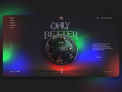 Large community of gamers. Landing Page branding design figma landing page minimal ui web website