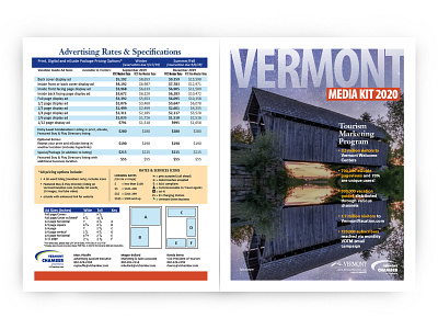 Vermont Chamber of Commerce 2020 Media Kit branding brochure design design tourism marketing