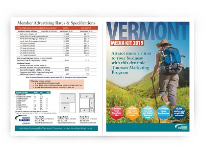 Vermont Chamber of Commerce 2019 Media Kit branding brochure design design tourism marketing