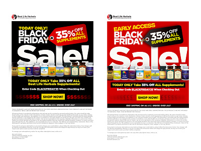 Best Life Herbals Black Friday Email Blasts email design supplement vitamins