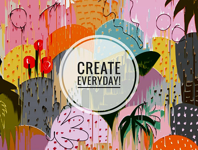 Create everyday! app branding design homepage ui illustration logo ui ux vector web
