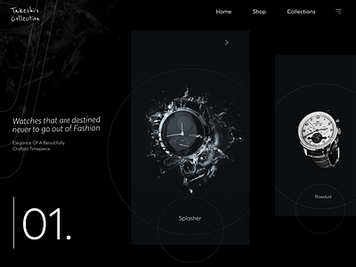 Landing page (Watch brand ui) aesthetic ui app branding design homepage ui logo minimal ui ui uiux user interface design watch brand ui watch landing page watch ui web website design