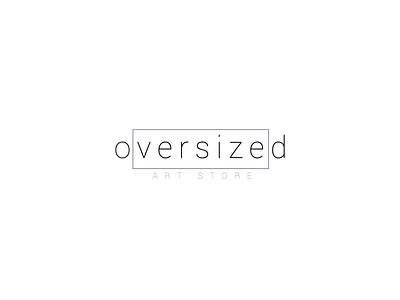 Oversized Art Store branding logo logo design minimalist typogaphy