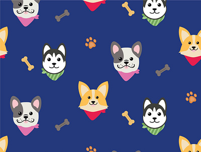 Dogs design dog illustration pattern vector