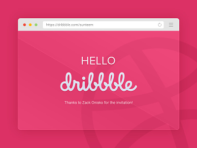 Hello Dribbble! browser debut first shot flat hello dribbble