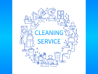 Cleaning service icons clean cleaning design flat icon illustration line line art service sign symbol vector web