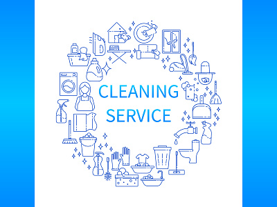Cleaning service icons