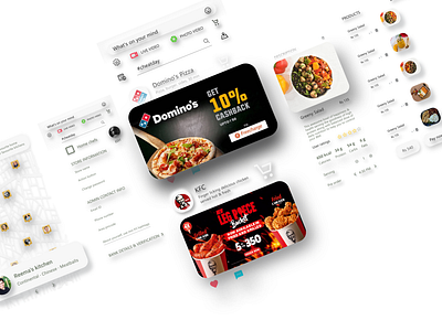 Food Media Platform - App mockup (3D transform - Adobe XD)