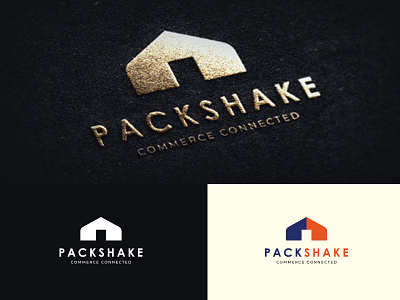 Packshake Logo agency awesome brand identity branding clean cool cool colors corporate design illustrator lettering logistic logo logo design logotype minimal modern percel standard