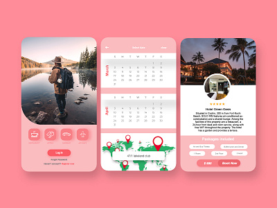 Travels UI branding design minimal mockup photoshop ui