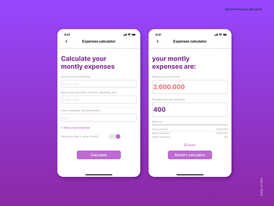 #DailyUI 04 - Calculator app calculator dailyui design expenses figma graphic design illustration minimalist numbers screen ui user experience ux uxui