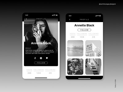 #DailyUI 06 - Profile