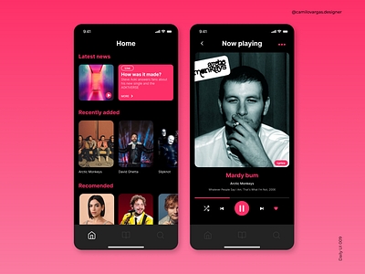 #DailyUI 09 - Music Player