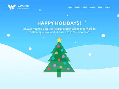 Happy Holidays from Wedler Engineering christmas holidays snow tree