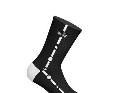 black and white socks design