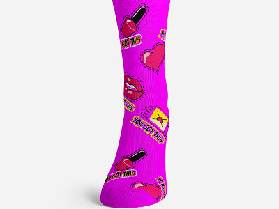 colorful girls socks design