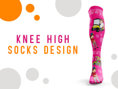 Knee High Socks Design 3d apparel design design fiverr graphic design merch merchandise design socks socks design unique design unique socks