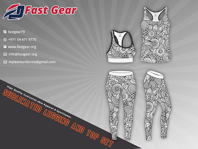 Legging and Top Set clean legging mockup top