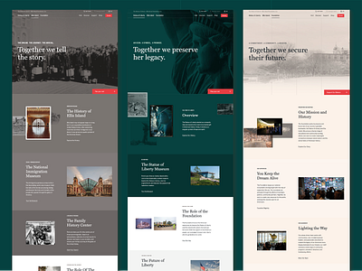 Statue of Liberty and Ellis Island - Website design