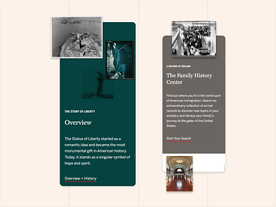 Statue of Liberty and Ellis Island - Website design