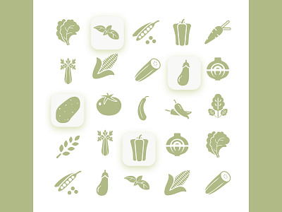 Vegetales Icons branding design digital design graphic design icons icons set illustration inspiration ux vector website