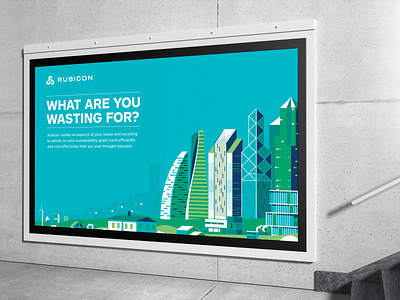 Rubicon Billboard asset billboard billboard design billboard mockup branding concept design digital design graphic design illustration inspiration minimal vector waste wasteland