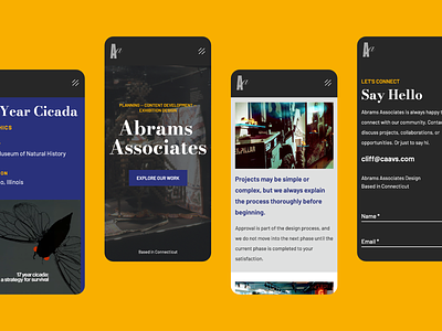 Abrams Associates Mobile design digital design graphic design inspiration portfolio product design responsive website