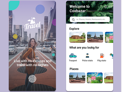 Travel mobile app UI design mobile ui travel app ui ux