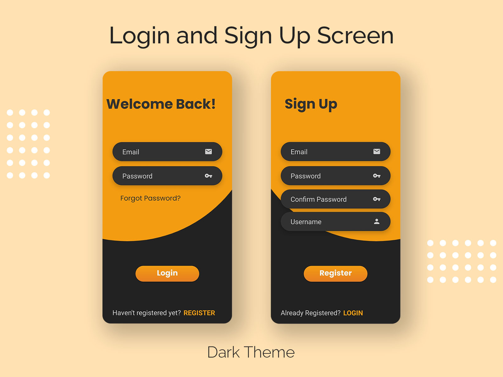 Login/Sign Up - Dark Theme by Rohin Bhat on Dribbble
