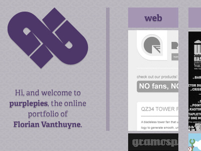 web portfolio purple purplepies webdesign