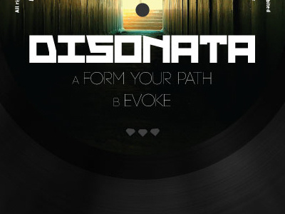 DISONATA diamind label record tunnel typography vinyl