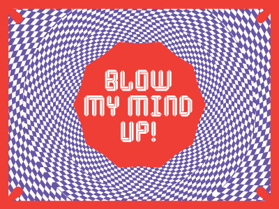 Blow My Mind Up! illusion moving optical orange pattern purple rotate spiral