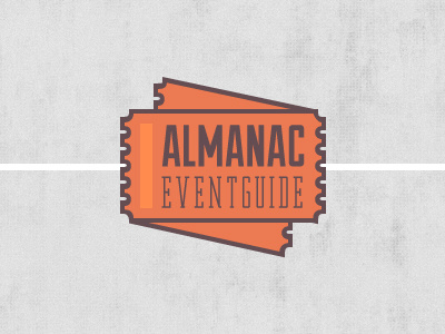 Almanac event eventguide guide logo orange ticket