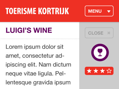 LUIGI app mobile purple red tourism