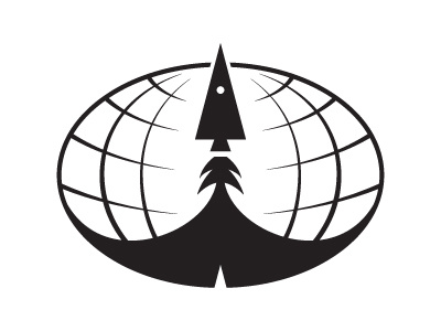 Fwooosh fwoosh globe launch logo rocket