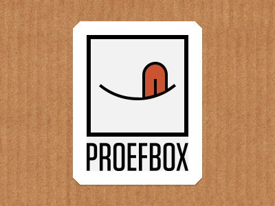 Proefbox cardboard logo proefbox tongue yummy