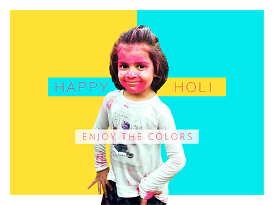 HAPPY HOLI !! child colours girl happy holi holy joy model pink smile white yellow