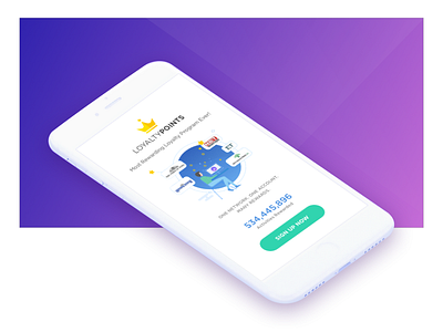 Reward Program App - WIP app crown design flat illustration ios loyalty points reward ui