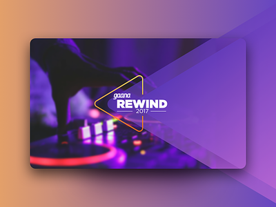 Gaana Rewind2017 app design illustration logo music rewind type ui ux