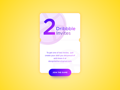 2 Dribbble Invite!