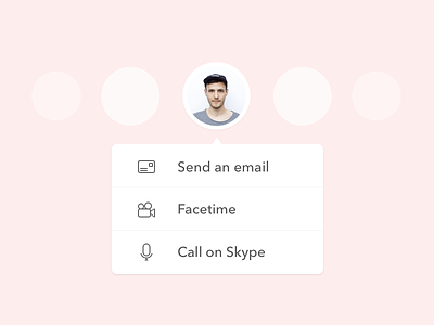 025 –– Contact Profile Card call card contact dailyui email facetime message profile skype ui