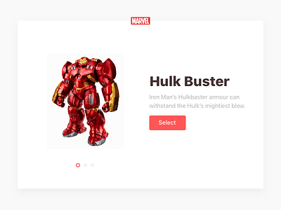 027 –– Hulkbuster Card buster card dailyui hulk iron ironman man ui ux widget
